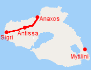 Route Sigri Antissa Anaxos